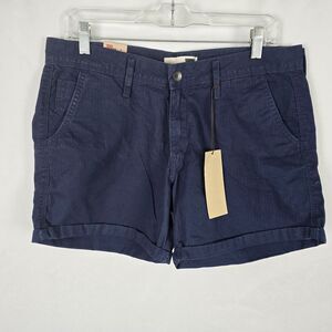 Levi's Cuffed Shorts Women's 30 Blue 100% Cotton Chino Like NWT